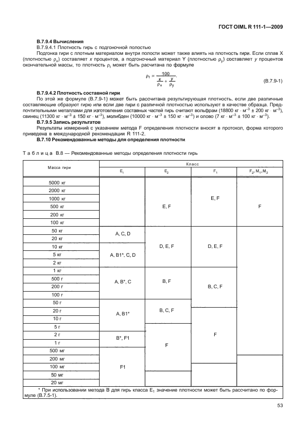 ГОСТ OIML R 111-1-2009,  58.