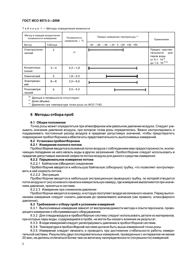 ГОСТ ИСО 8573-3-2006,  6.