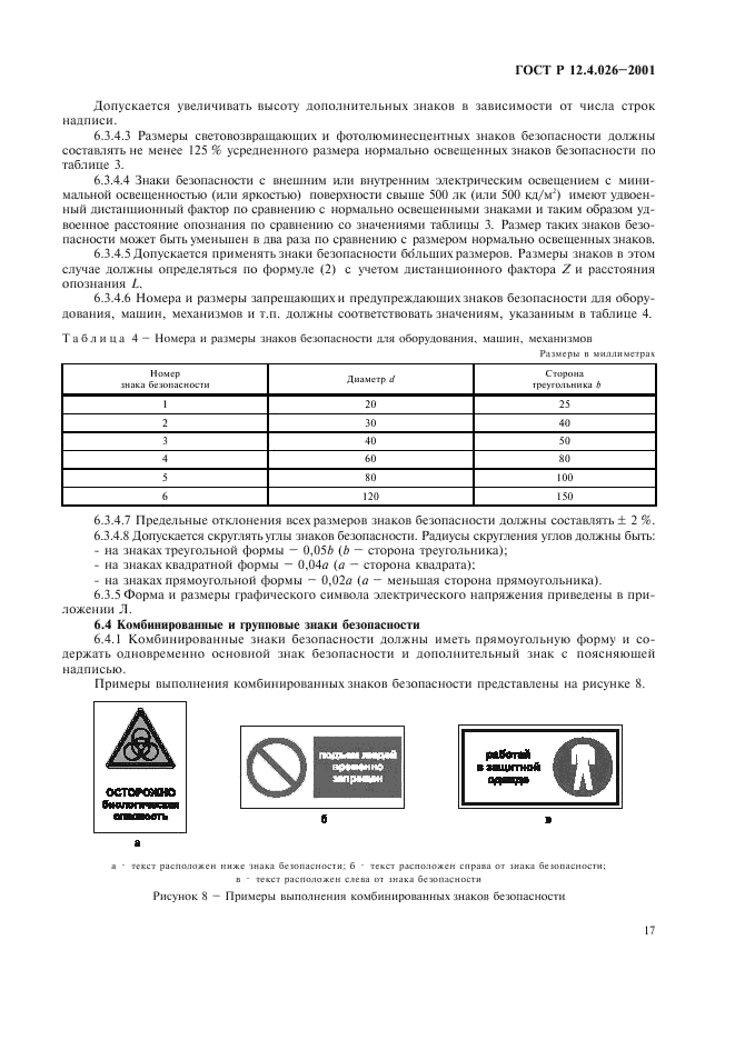 ГОСТ Р 12.4.026-2001,  20.