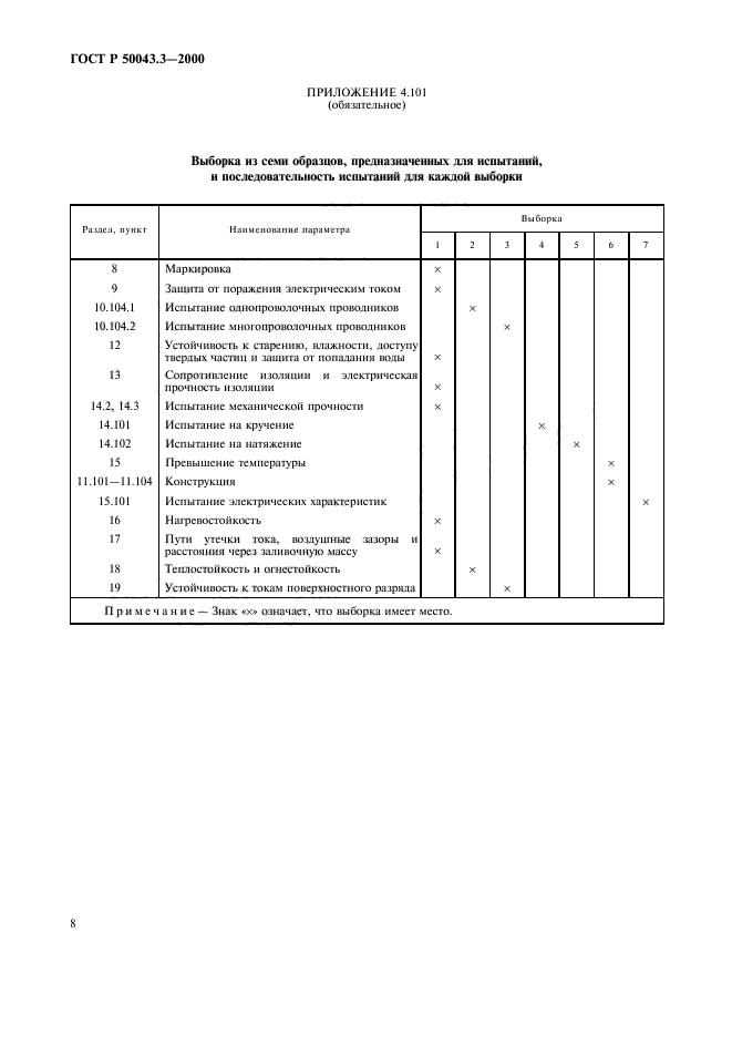 ГОСТ Р 50043.3-2000,  11.