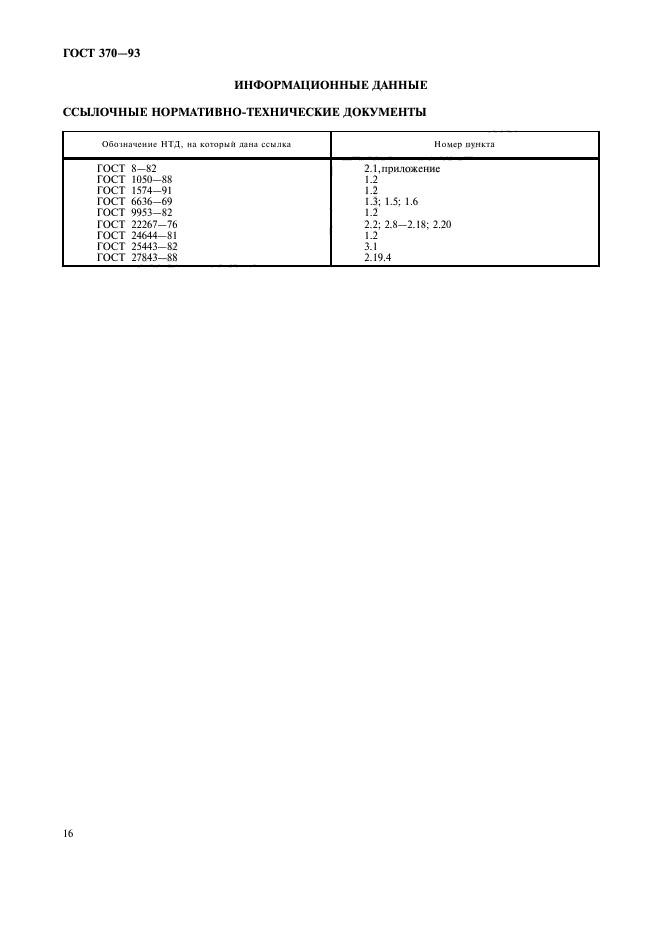 ГОСТ 370-93,  18.