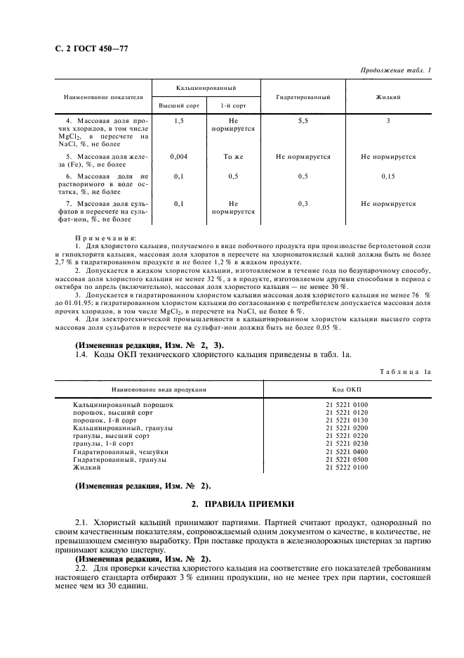 ГОСТ 450-77,  3.