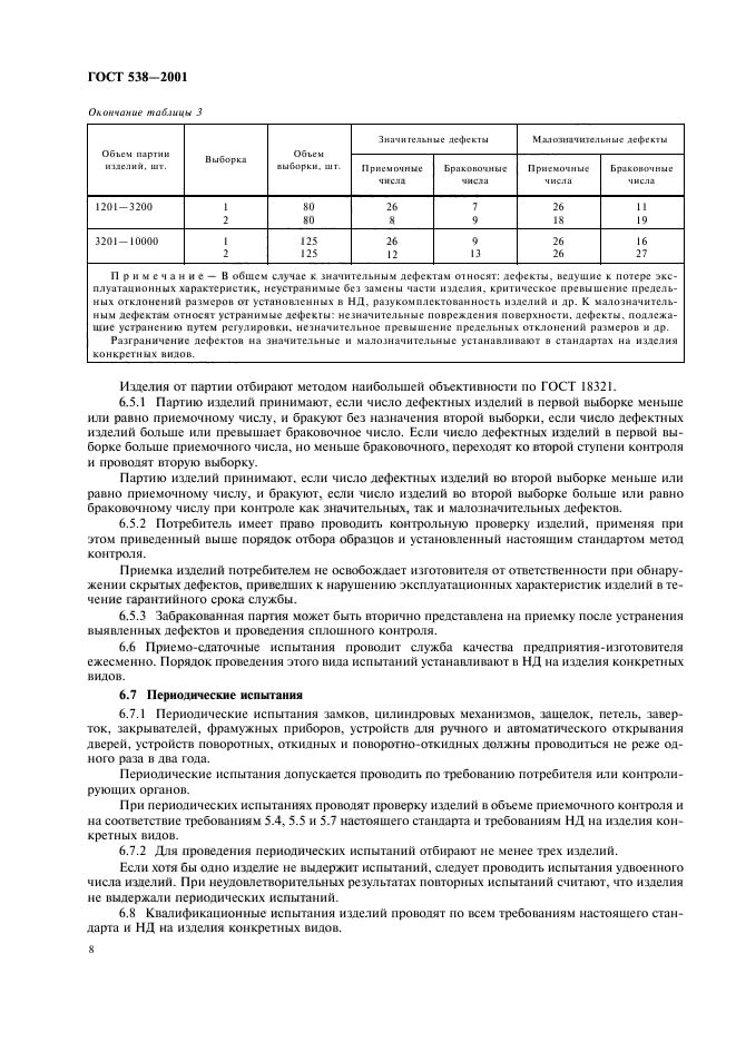 ГОСТ 538-2001,  10.