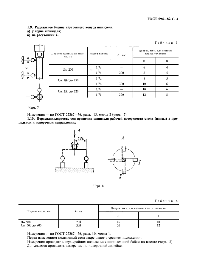 ГОСТ 594-82,  5.