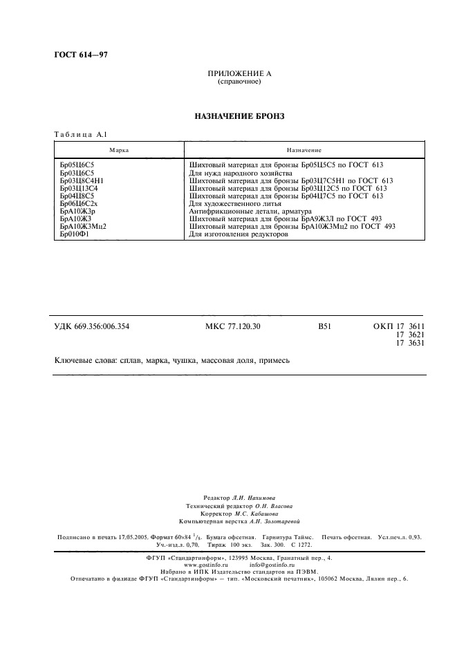 ГОСТ 614-97,  8.