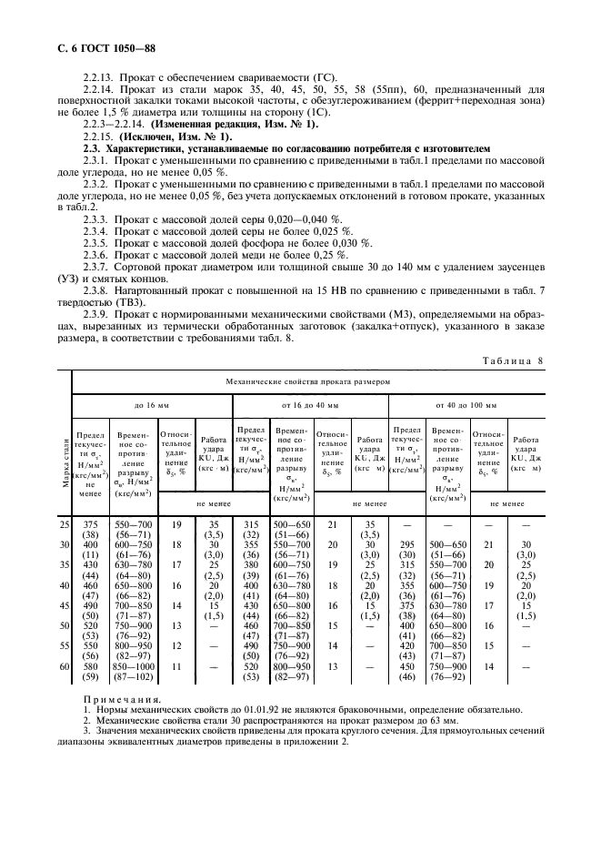 ГОСТ 1050-88,  8.