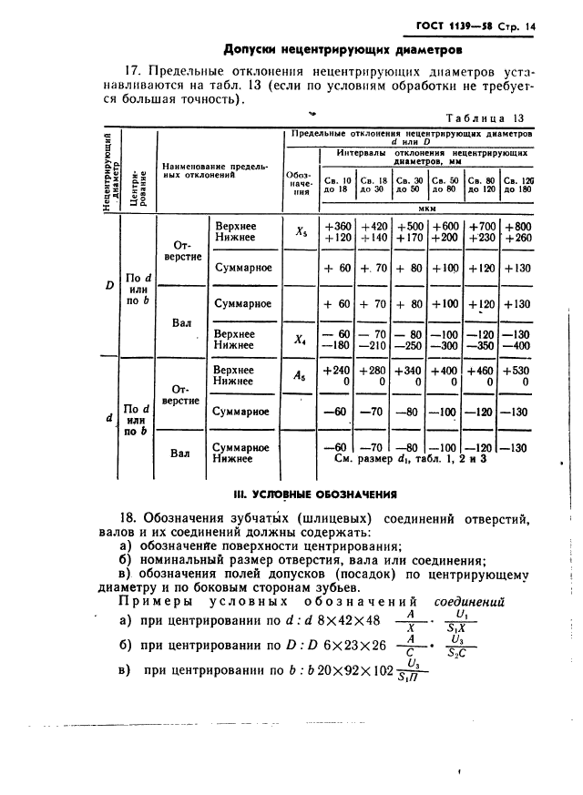 ГОСТ 1139-58,  15.