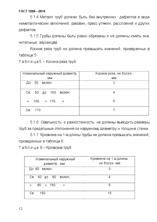 ГОСТ 1208-2014,  15.