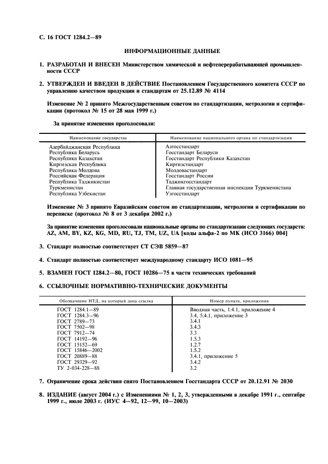 ГОСТ 1284.2-89,  17.