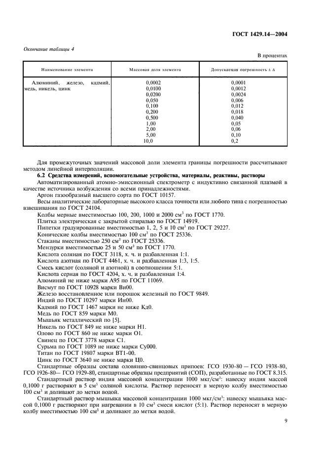 ГОСТ 1429.14-2004,  12.