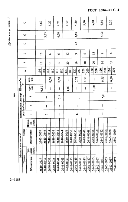 ГОСТ 1604-71,  5.