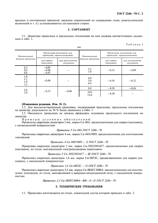 ГОСТ 2246-70,  3.