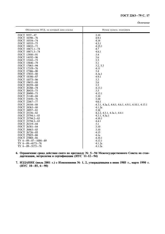 ГОСТ 2263-79,  18.