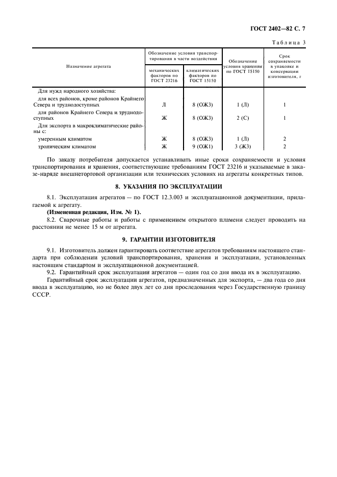 ГОСТ 2402-82,  8.