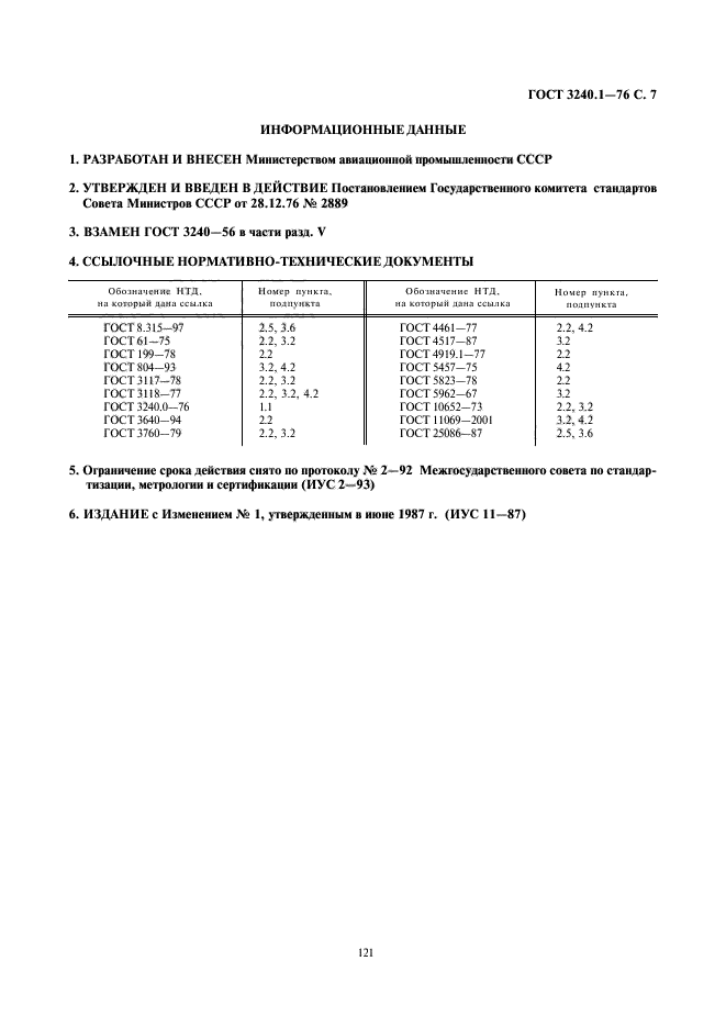 ГОСТ 3240.1-76,  7.