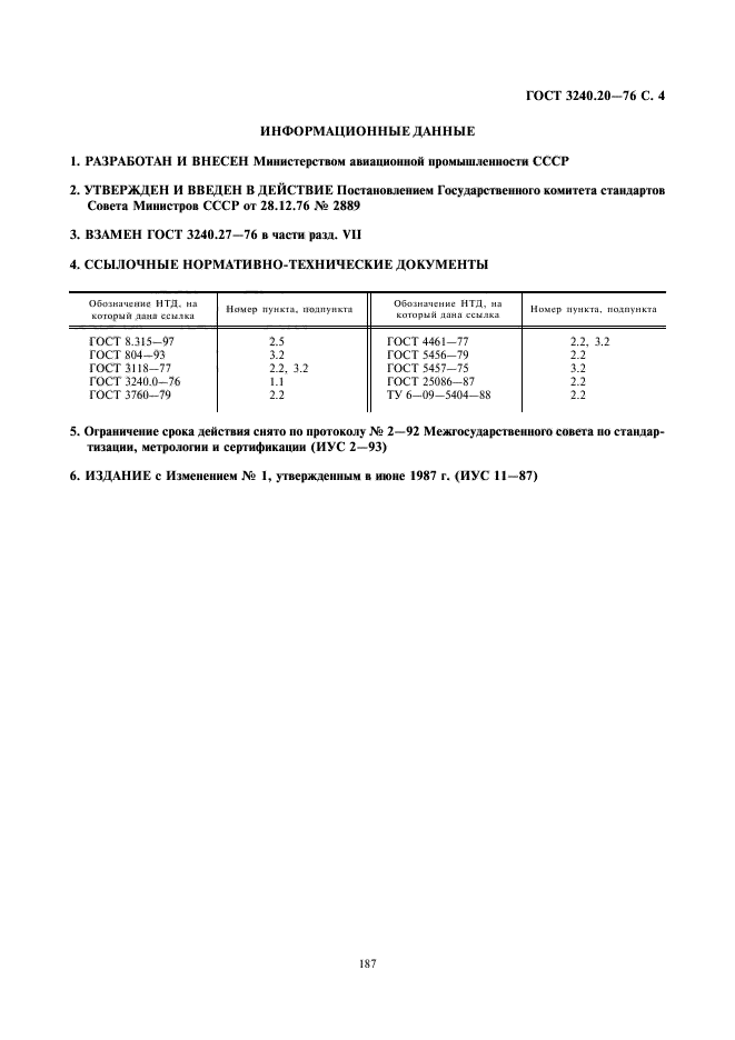 ГОСТ 3240.20-76,  4.