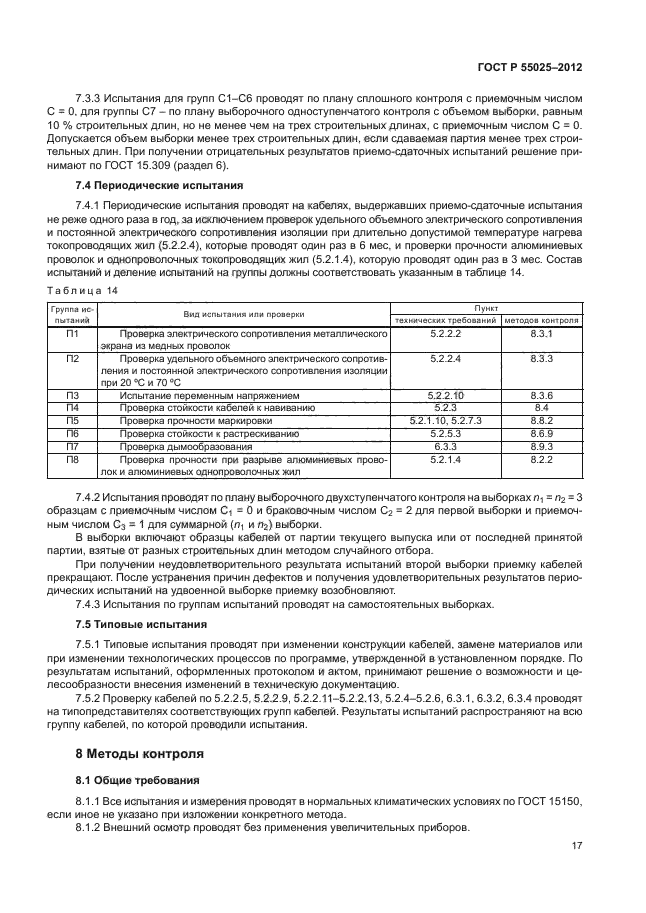 ГОСТ Р 55025-2012,  20.