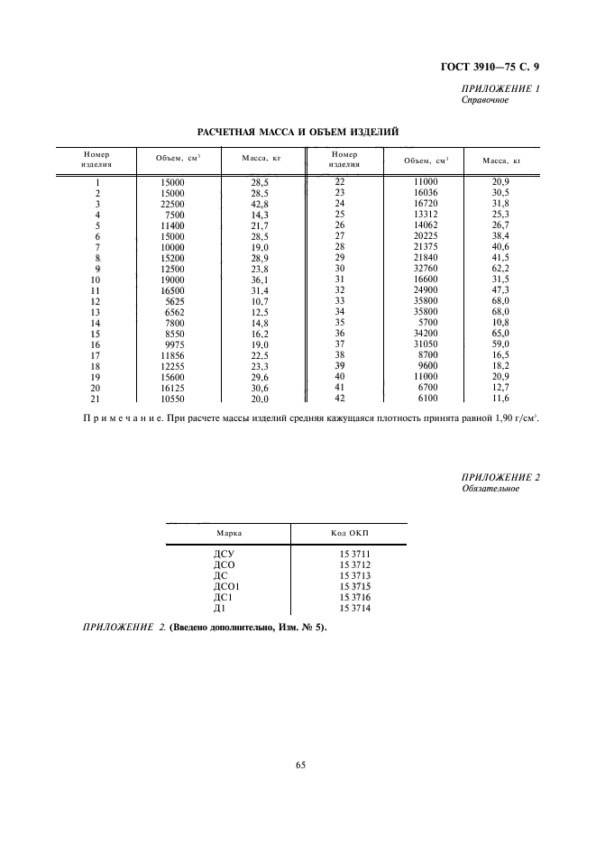 ГОСТ 3910-75,  9.