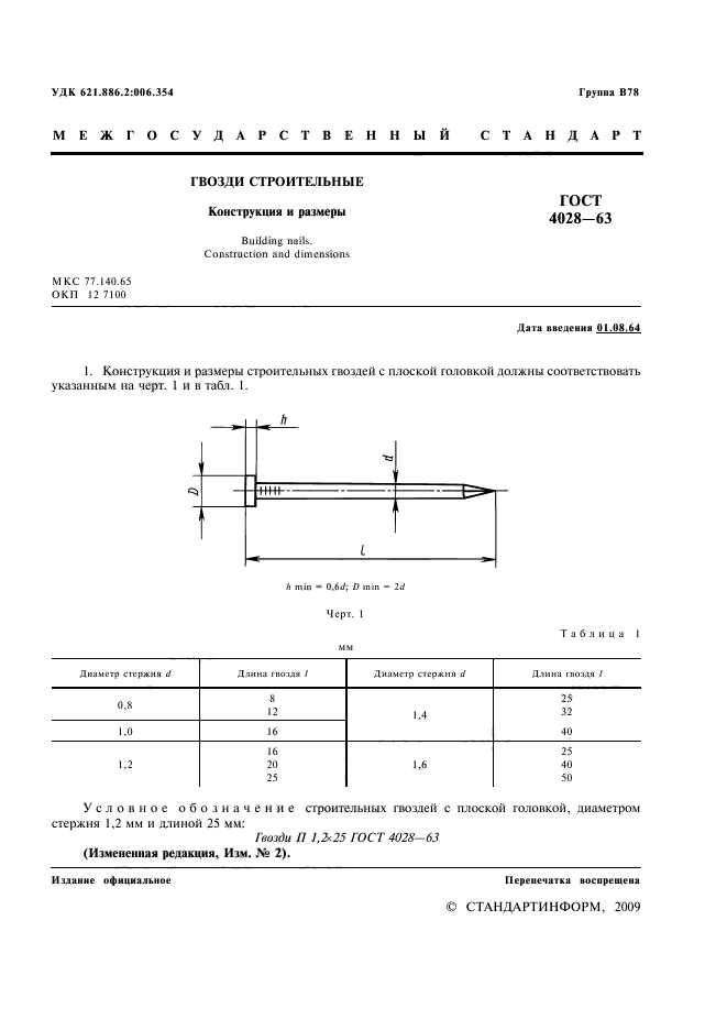 ГОСТ 4028-63,  2.