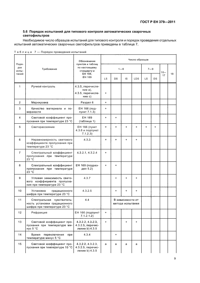 ГОСТ Р ЕН 379-2011,  13.