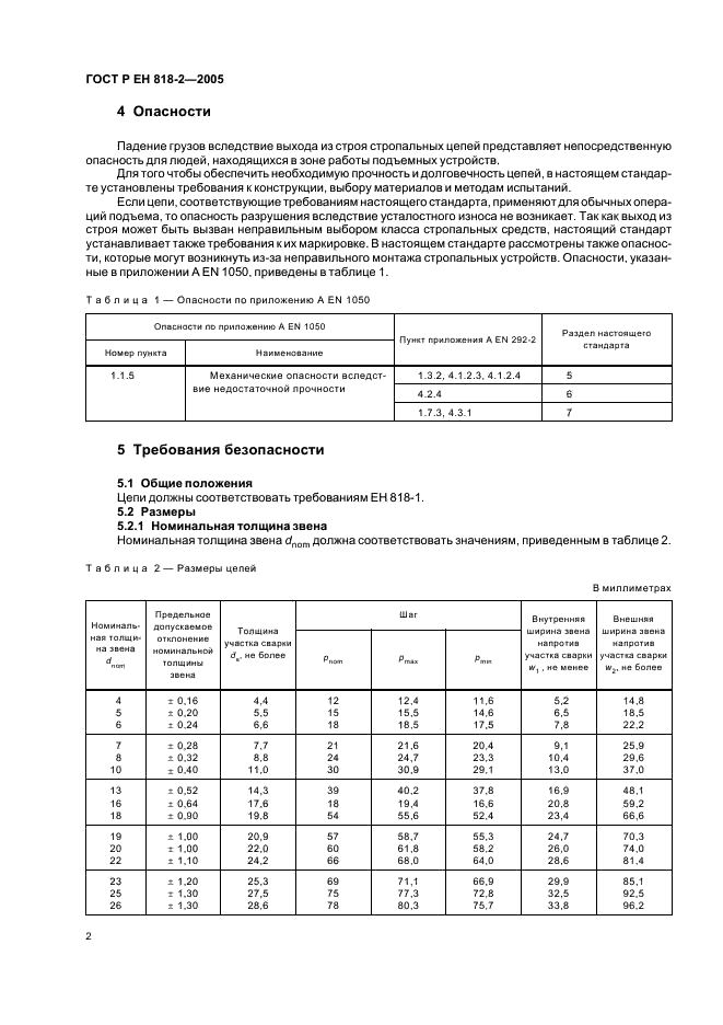 ГОСТ Р ЕН 818-2-2005,  6.