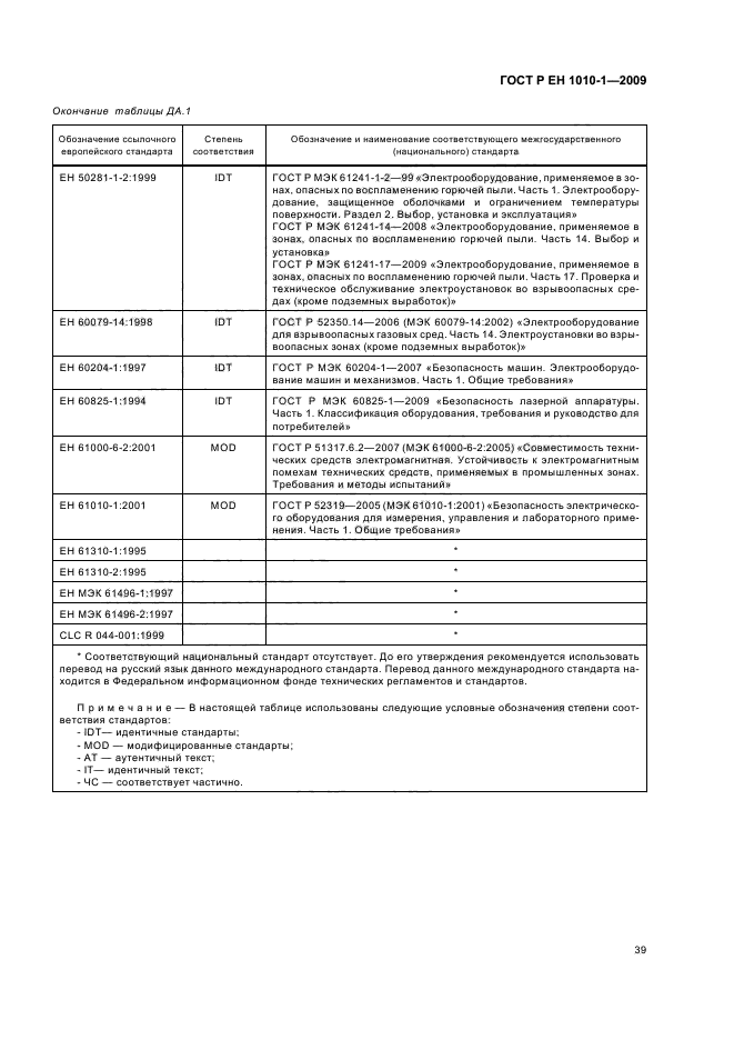 ГОСТ Р ЕН 1010-1-2009,  43.
