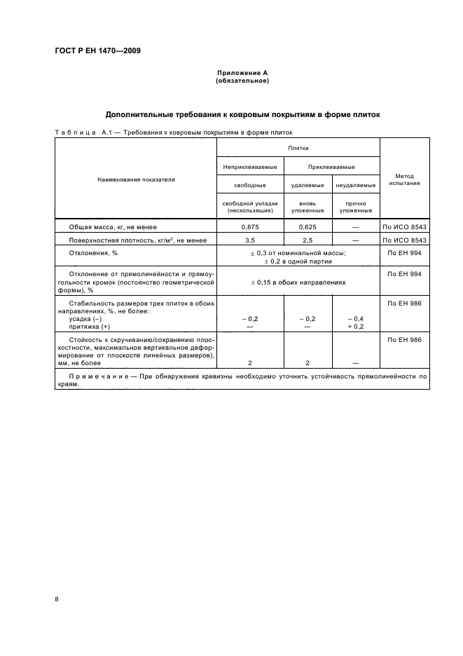 ГОСТ Р ЕН 1470-2009,  12.