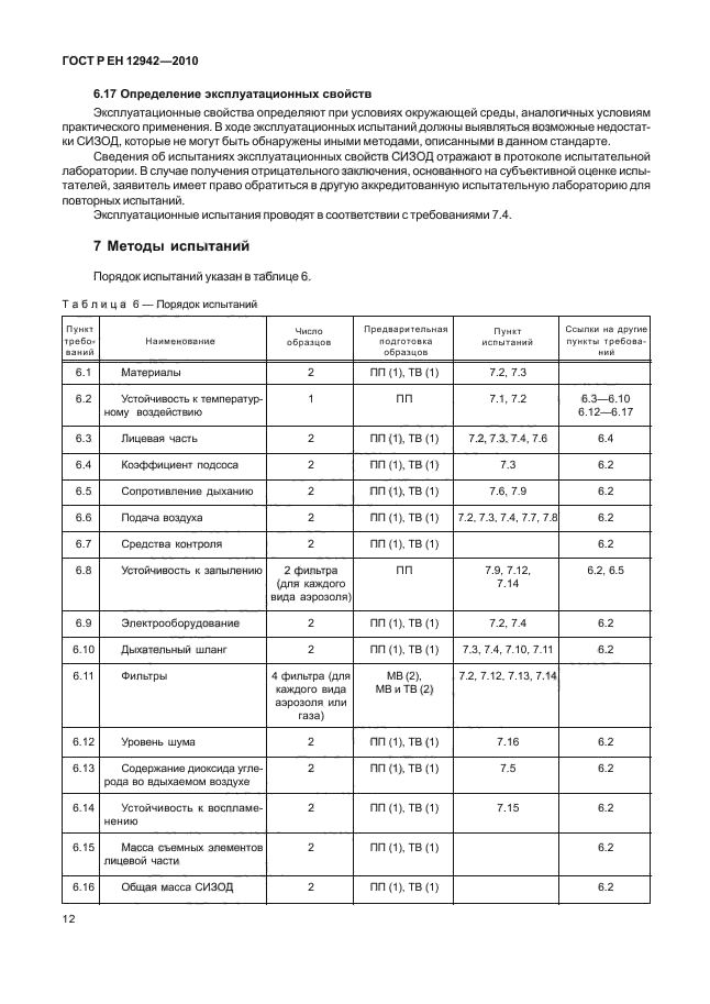 ГОСТ Р ЕН 12942/А1/А2-2010,  16.