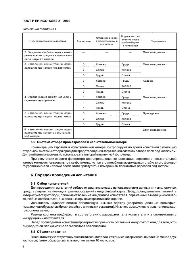 ГОСТ Р ЕН ИСО 13982-2-2009,  10.