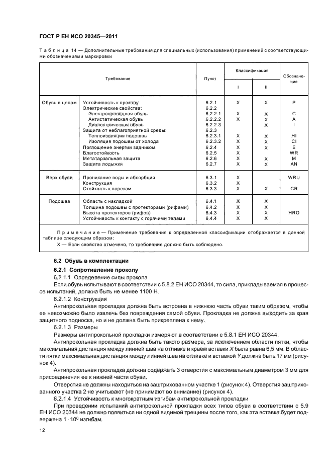 ГОСТ Р ЕН ИСО 20345-2011,  16.