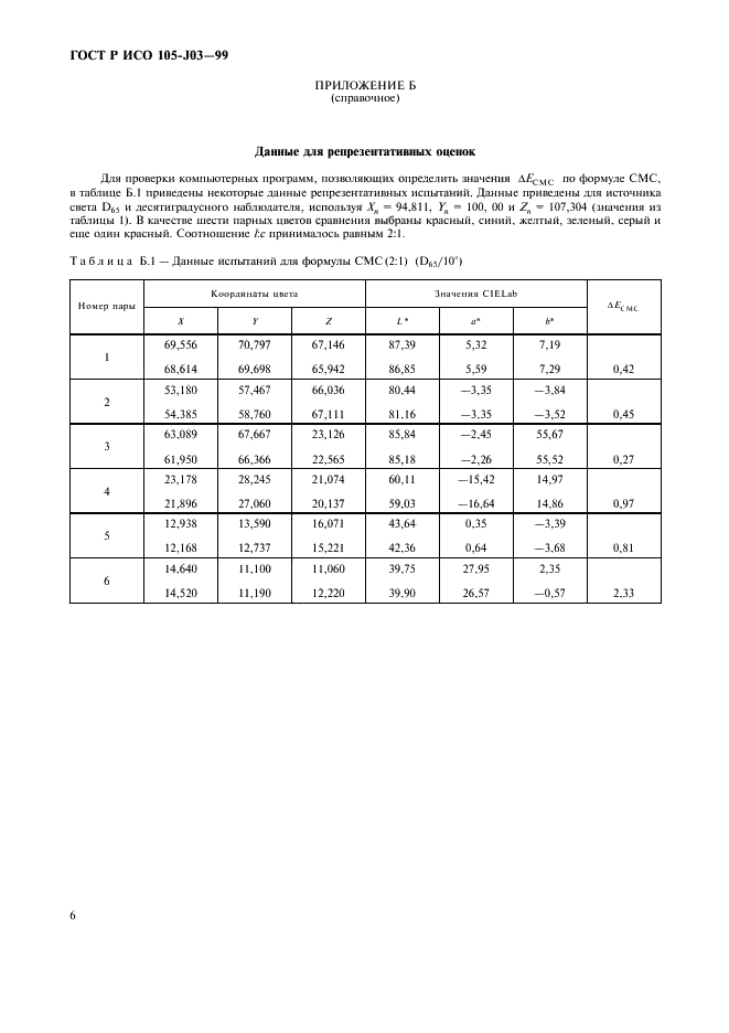 ГОСТ Р ИСО 105-J03-99,  9.