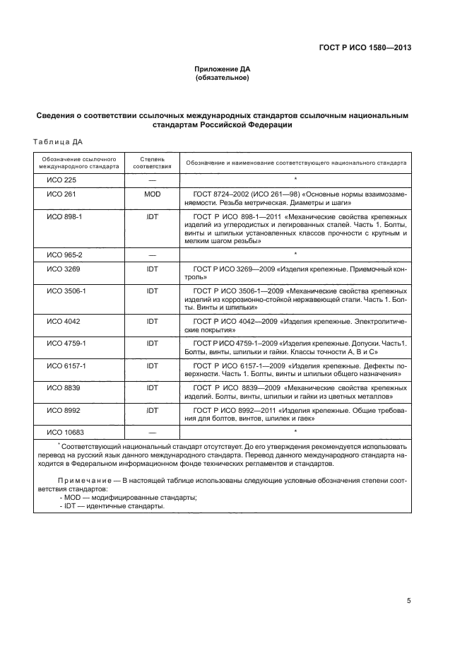 ГОСТ Р ИСО 1580-2013,  8.