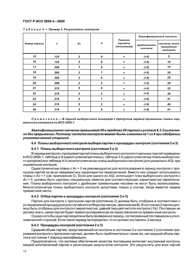 ГОСТ Р ИСО 2859-3-2009,  16.