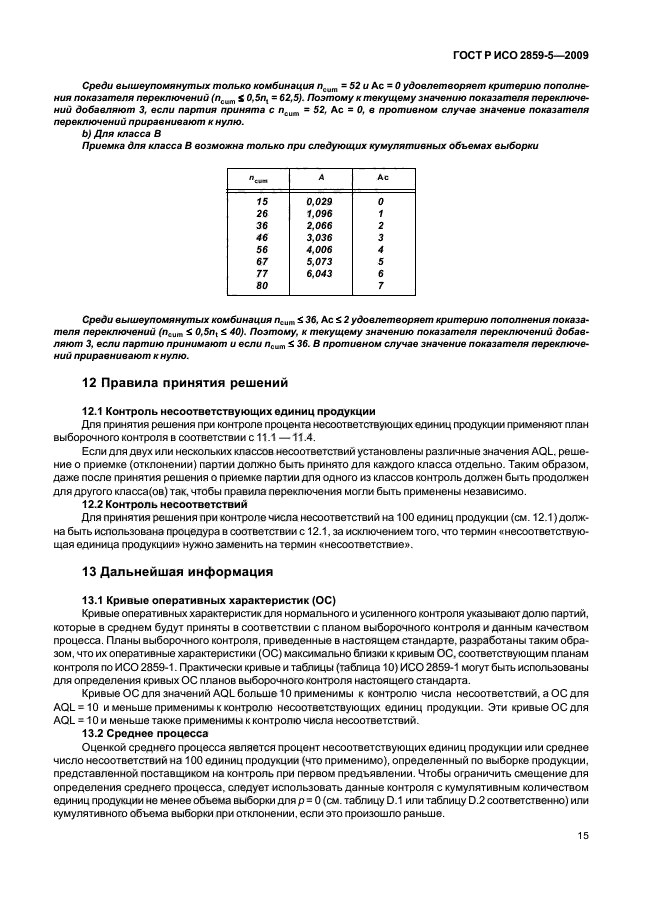 ГОСТ Р ИСО 2859-5-2009,  21.