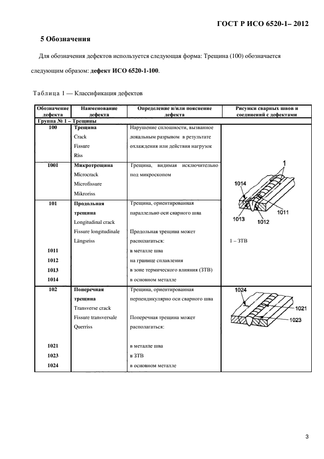 ГОСТ Р ИСО 6520-1-2012,  6.