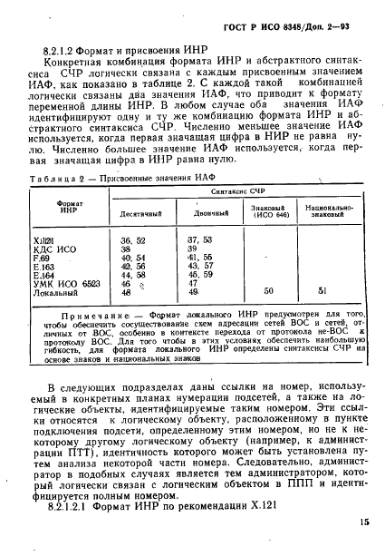 ГОСТ Р ИСО 8348/Доп. 2-93,  18.