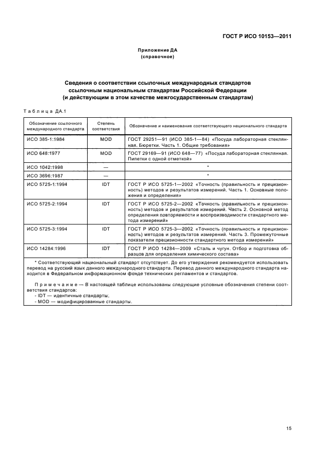 ГОСТ Р ИСО 10153-2011,  19.