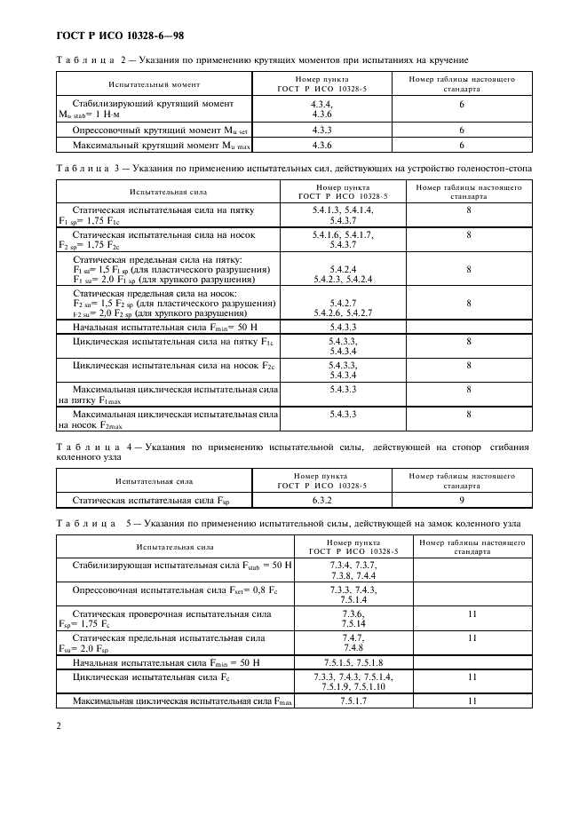 ГОСТ Р ИСО 10328-6-98,  5.