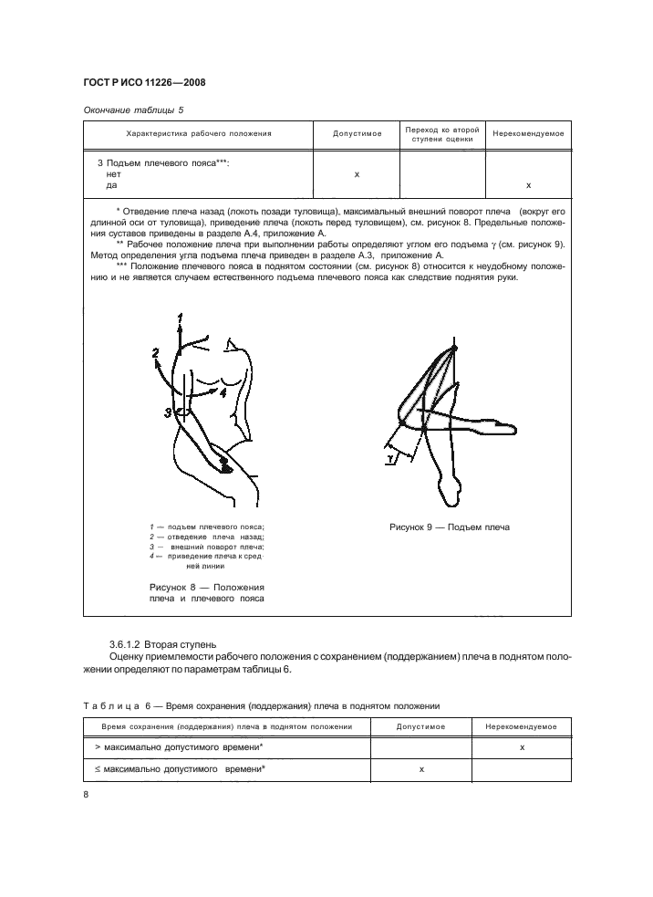 ГОСТ Р ИСО 11226-2008,  12.
