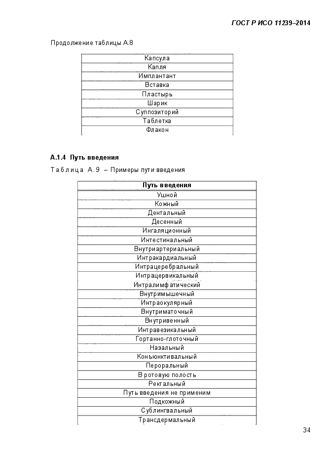 ГОСТ Р ИСО 11239-2014,  42.