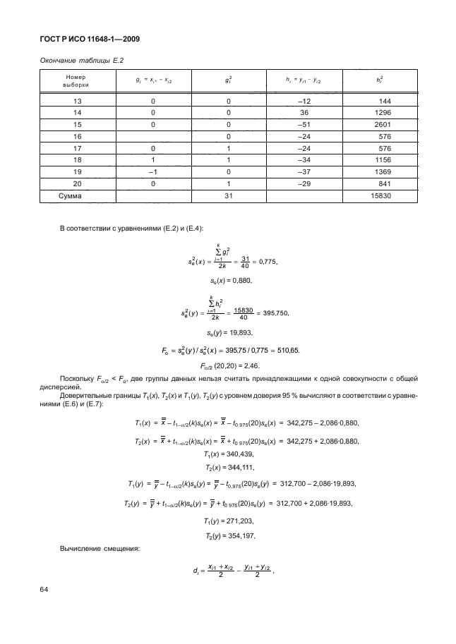 ГОСТ Р ИСО 11648-1-2009,  68.