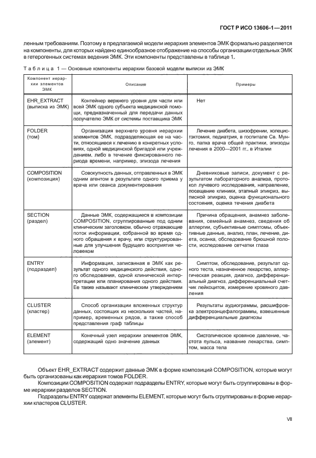 ГОСТ Р ИСО 13606-1-2011,  7.