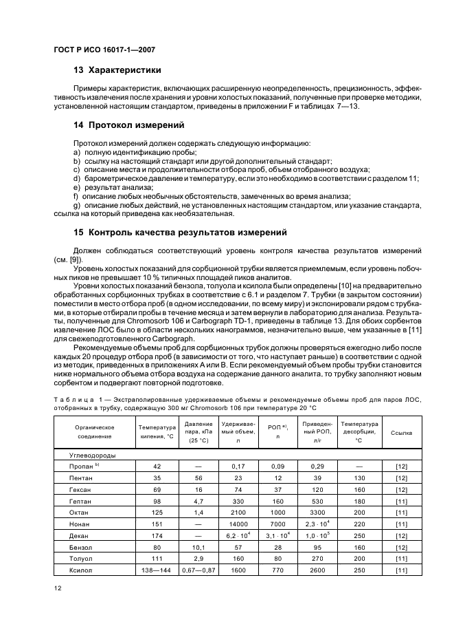 ГОСТ Р ИСО 16017-1-2007,  15.