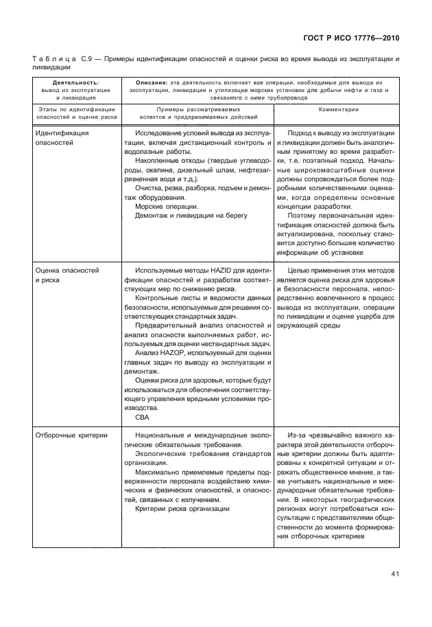 ГОСТ Р ИСО 17776-2010,  45.