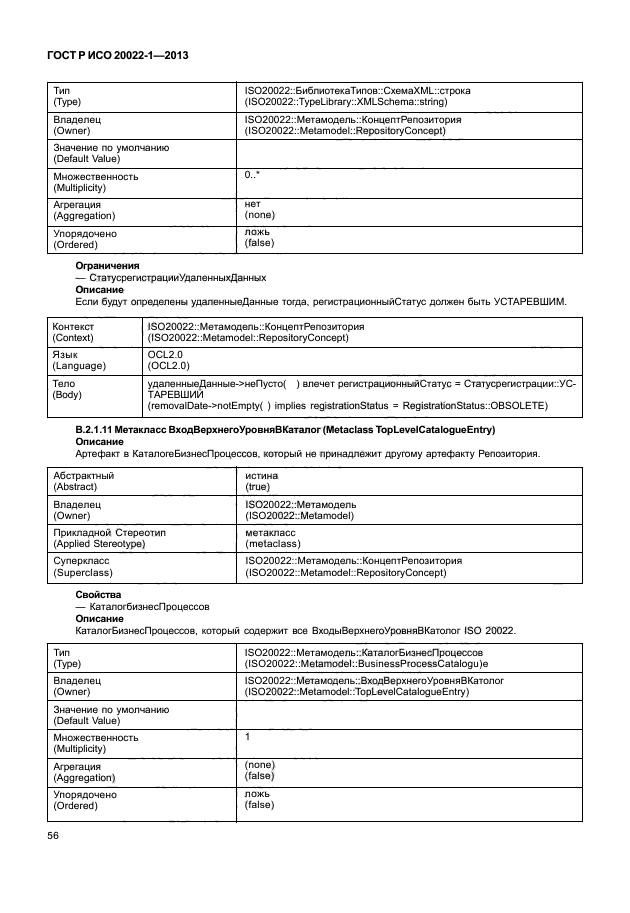 ГОСТ Р ИСО 20022-1-2013,  61.