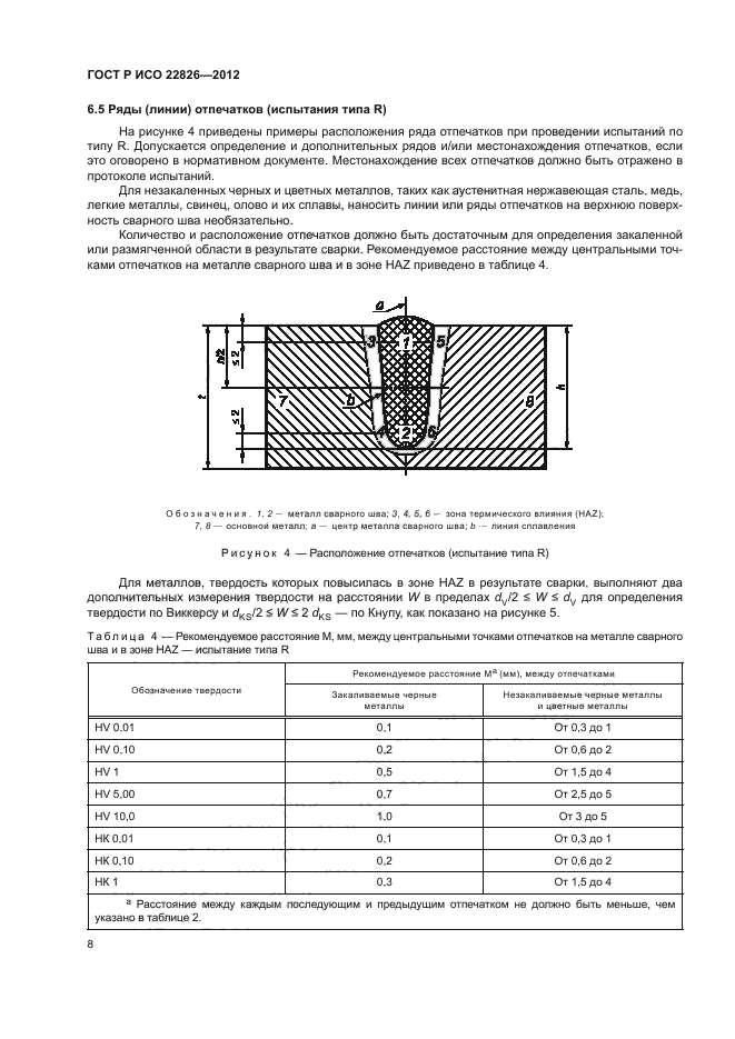 ГОСТ Р ИСО 22826-2012,  11.