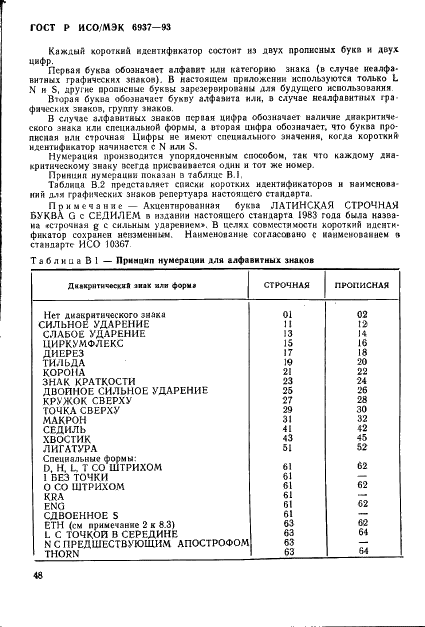 ГОСТ Р ИСО/МЭК 6937-93,  52.