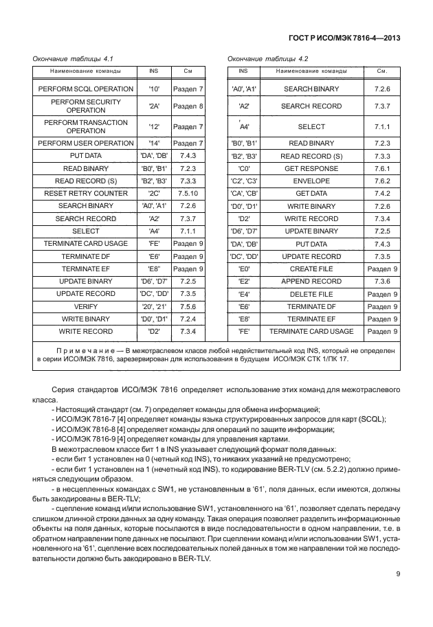 ГОСТ Р ИСО/МЭК 7816-4-2013,  14.