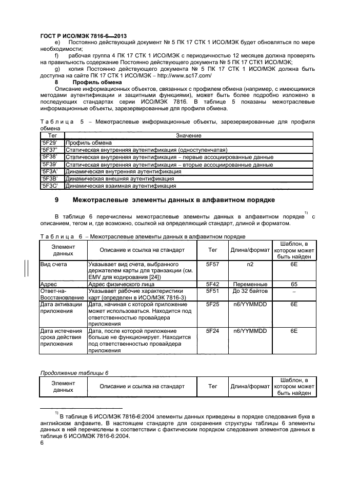 ГОСТ Р ИСО/МЭК 7816-6-2013,  9.