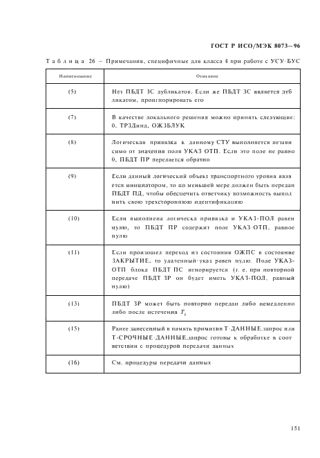 ГОСТ Р ИСО/МЭК 8073-96,  157.